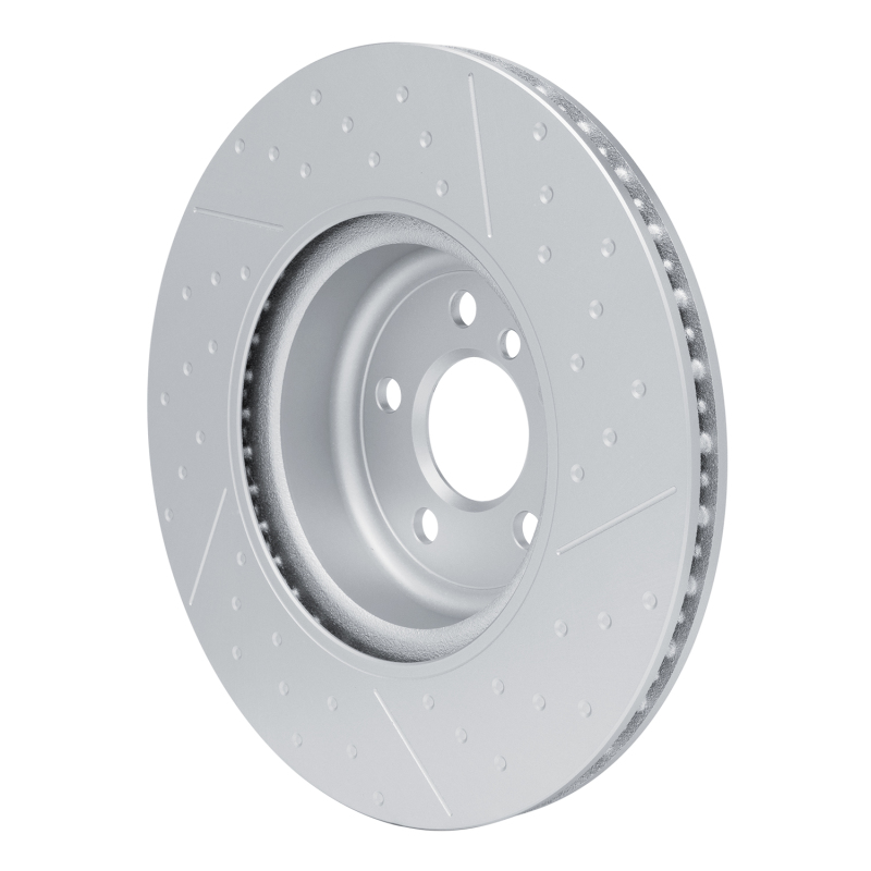 BMW M440iX Brake Rotor (1) - Left Rear - R1 Concepts - GEOSPEC Dimpled & Slotted - `20-`25